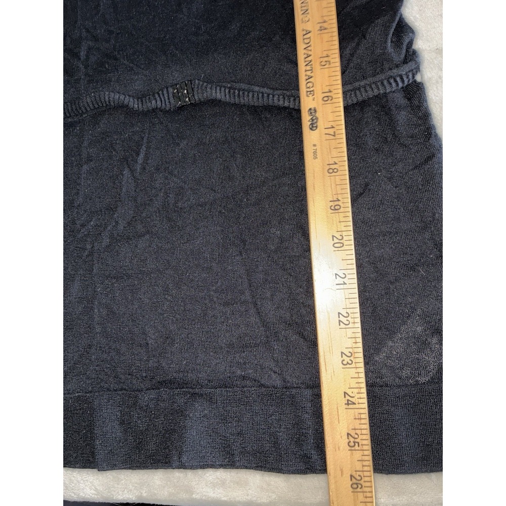 BURBERRY Turtleneck Women's S Black 100% Cashmere Belted Lightweight *flaw - Picture 12 of 14